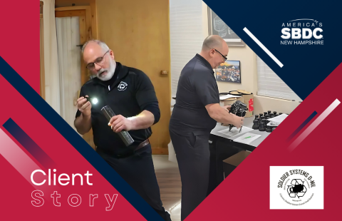 John Solomonides and Rob Winkler working at Soldier Systems