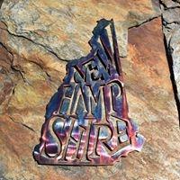 Metal silhouette of New Hampshire
