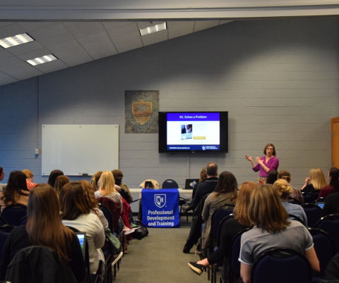 candy giving lecture at unh 