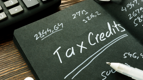 tax credit chalkboard