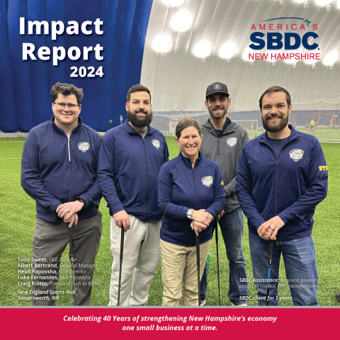 cover image 2024 impact report - with staff from New England Sports Hub