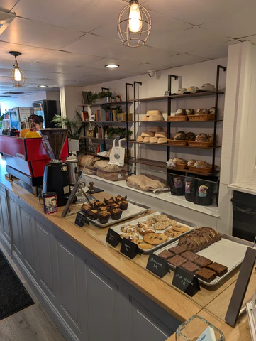Dishon Bakery - counter with pastries and breads displayed