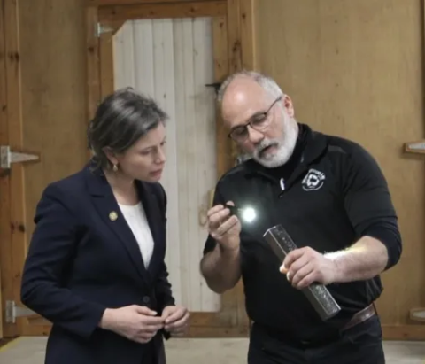 Congresswoman Maggie Goodlander and Soldier Systems' John Solomonides